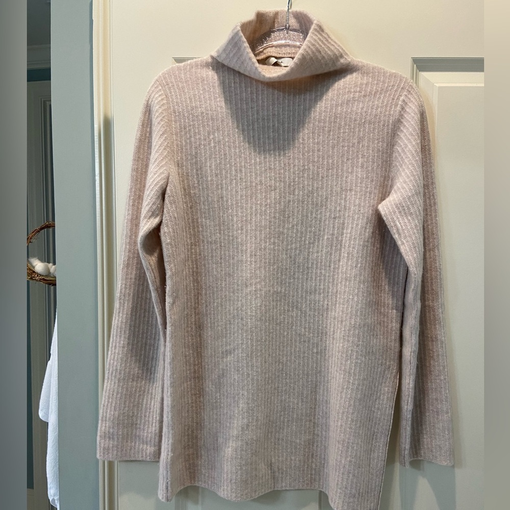 Vince mock / funnel neck cashmere tunic sweater
